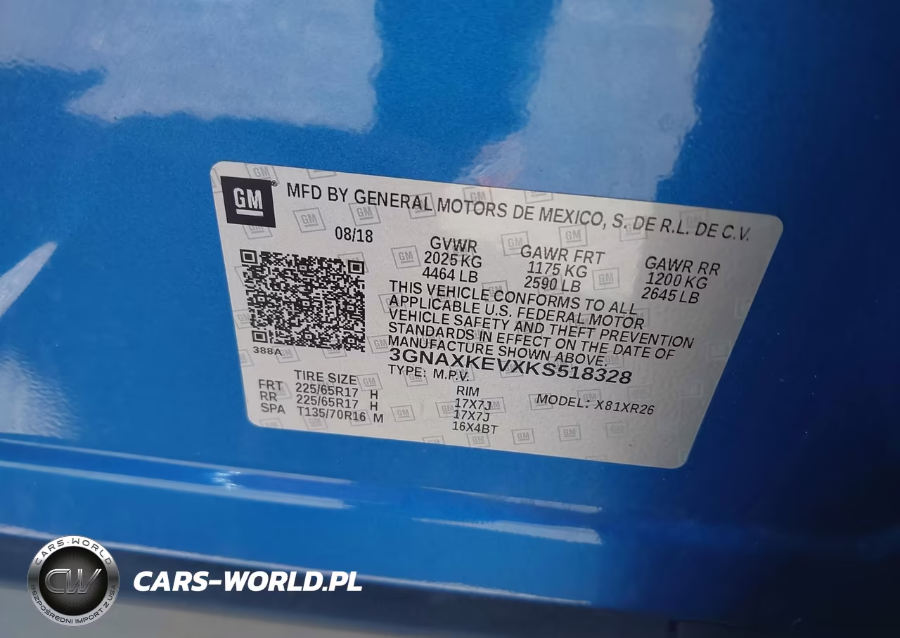 2019 Chevrolet Equinox Lt VIN:3GNAXKEVXKS518328 - 9