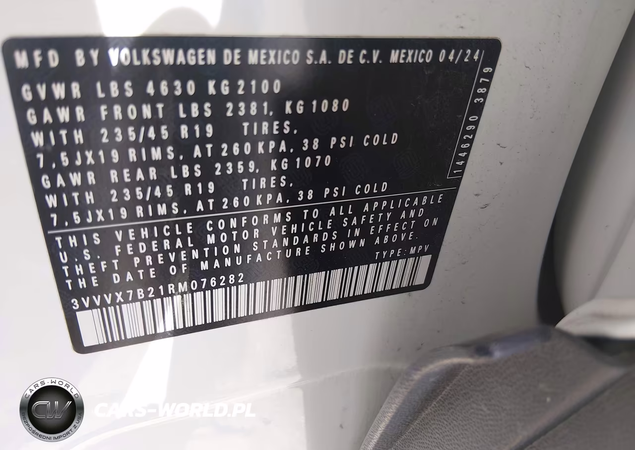 2024 Volkswagen Taos 1.5T Se VIN:3VVVX7B21RM076282 - 9
