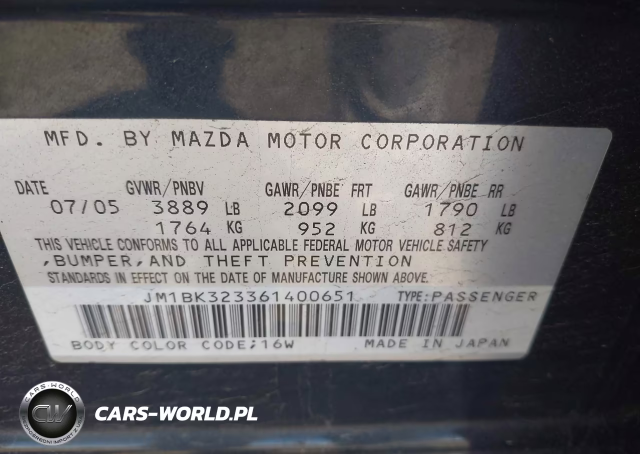 2006 Mazda Mazda3 S Grand Touring VIN:JM1BK323361400651 - 9