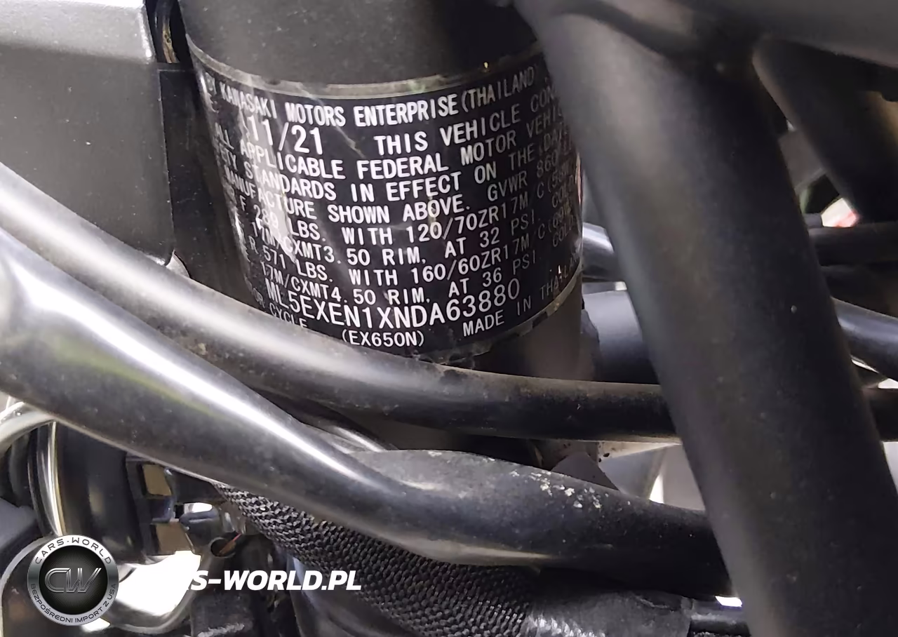 2022 Kawasaki Ex650 N VIN:ML5EXEN1XNDA63880 - 10