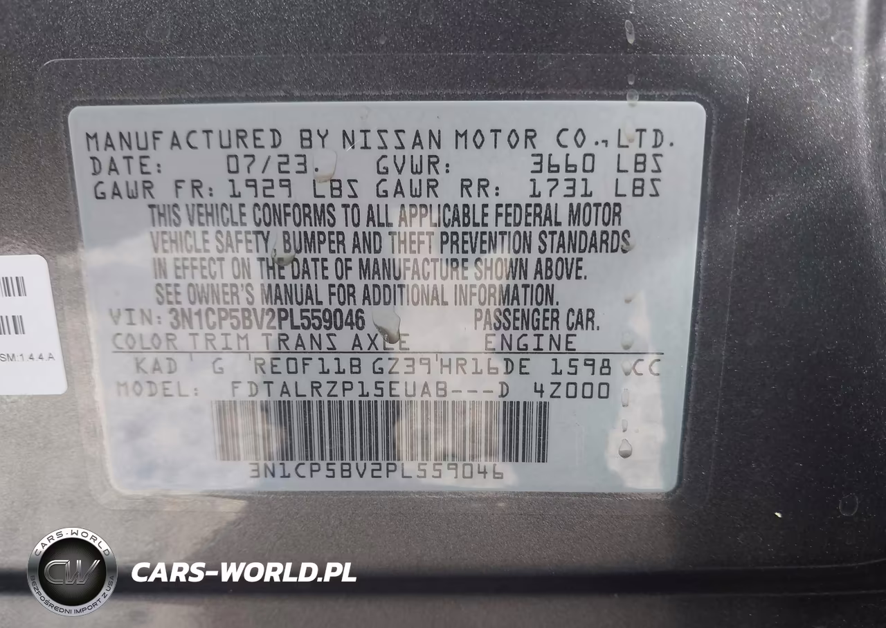 2023 Nissan Kicks S Xtronic Cvt VIN:3N1CP5BV2PL559046 - 9