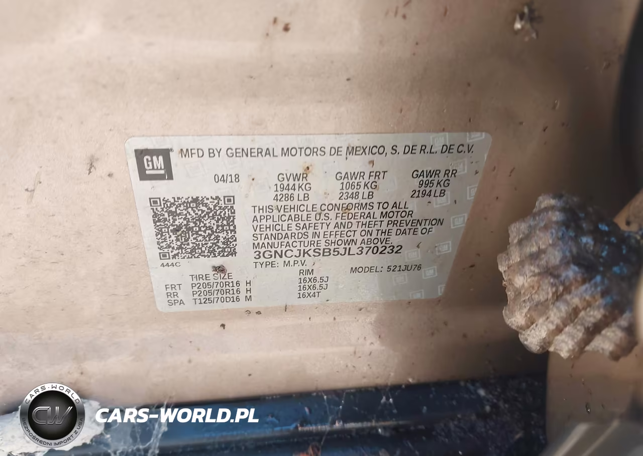 2018 Chevrolet Trax Ls VIN:3GNCJKSB5JL370232 - 9
