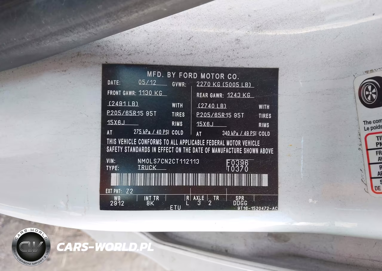 2012 Ford Transit Connect Xl VIN:NM0LS7CN2CT112113 - 9