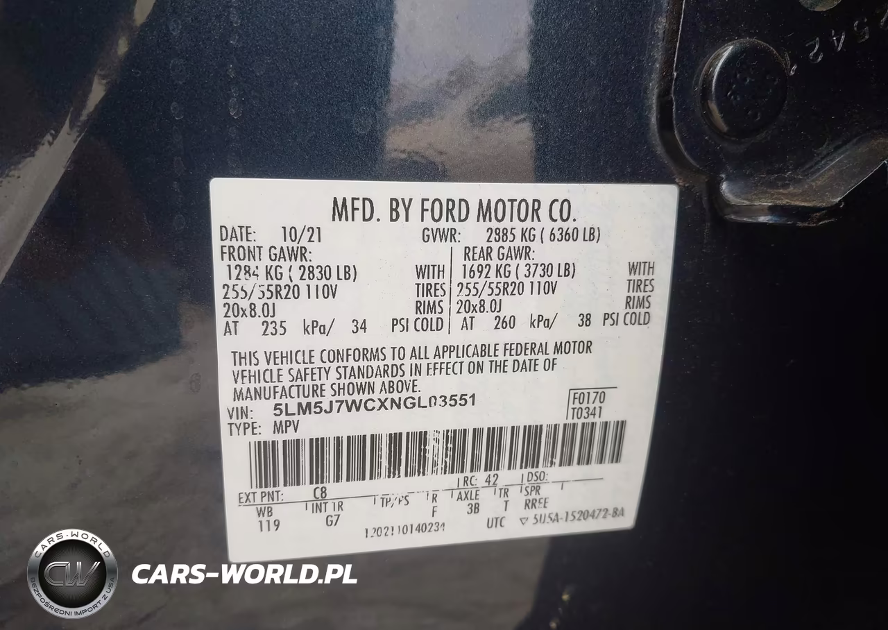 2022 Lincoln Aviator Reserve VIN:5LM5J7WCXNGL03551 - 9