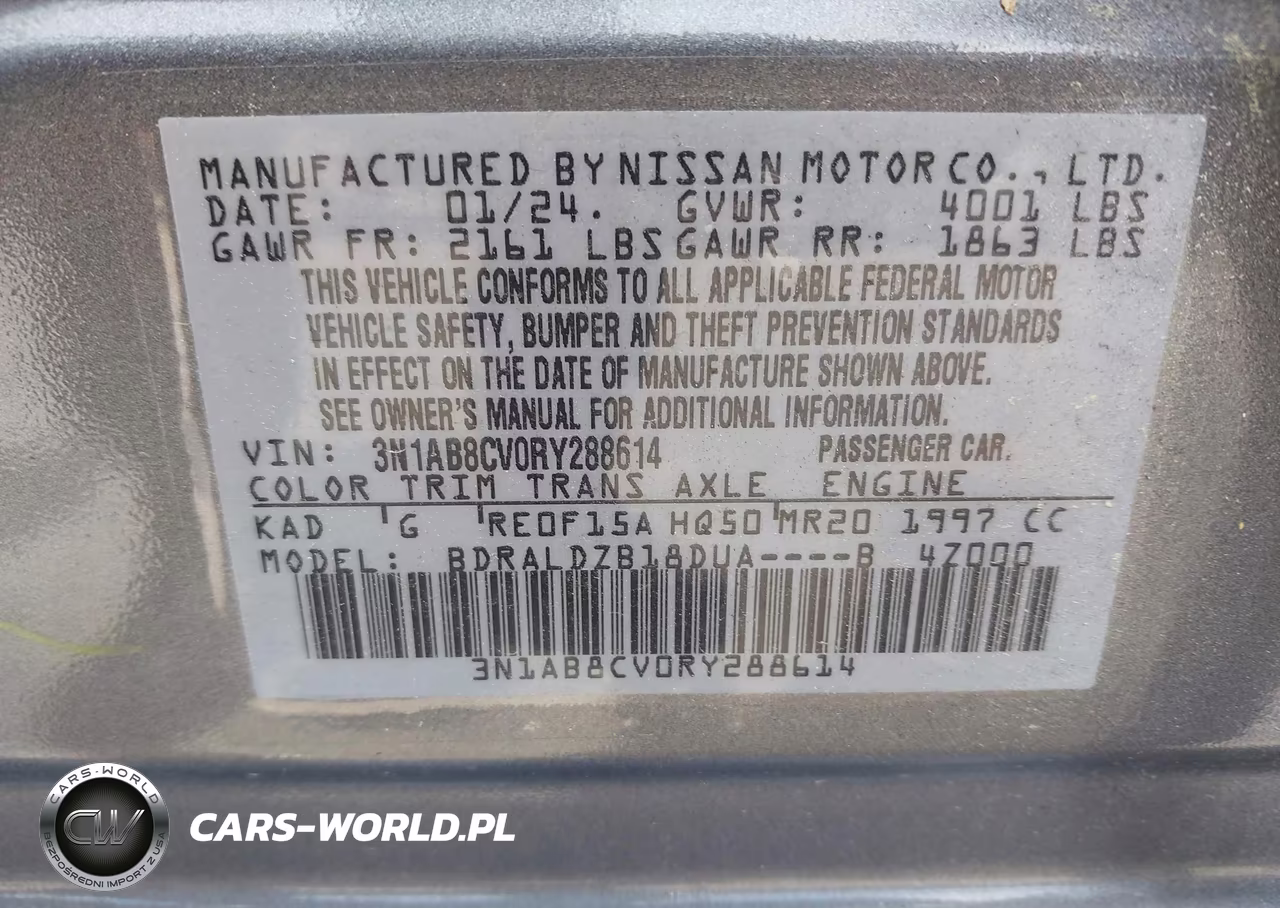 2024 Nissan Sentra Sv Xtronic Cvt VIN:3N1AB8CV0RY288614 - 9