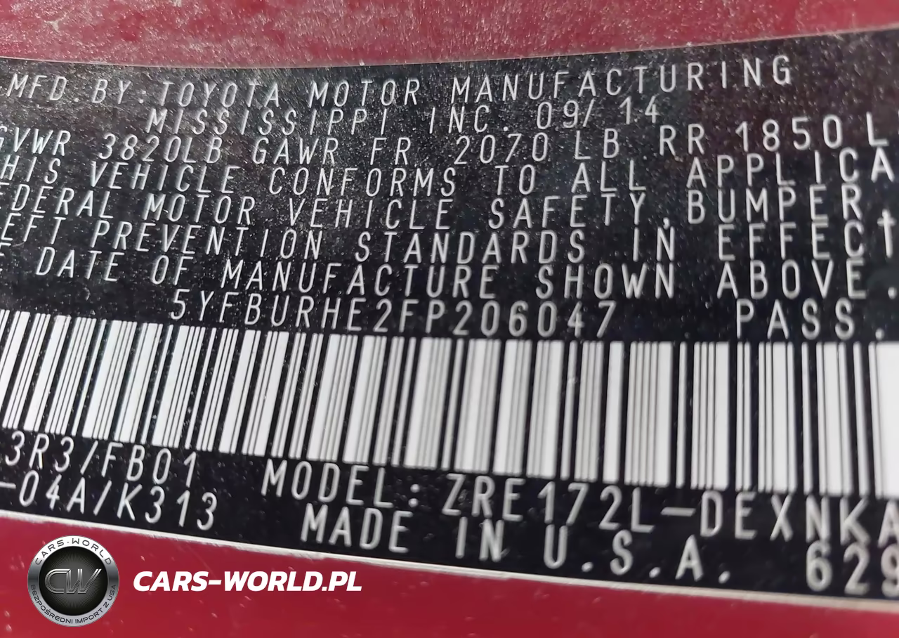 2015 Toyota Corolla Le VIN:5YFBURHE2FP206047 - 9