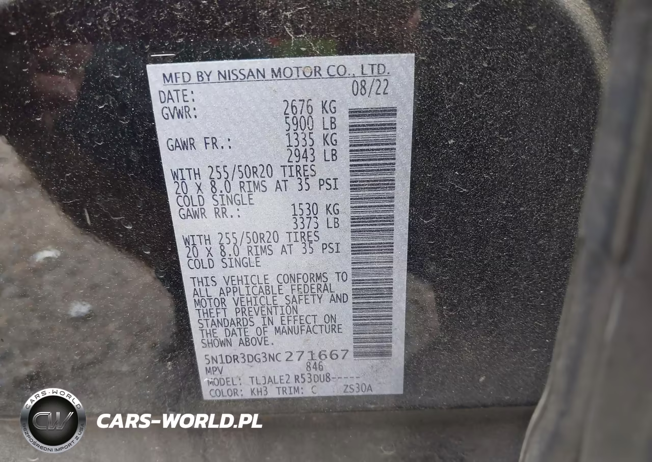 2022 Nissan Pathfinder Platinum 2Wd VIN:5N1DR3DG3NC271667 - 9