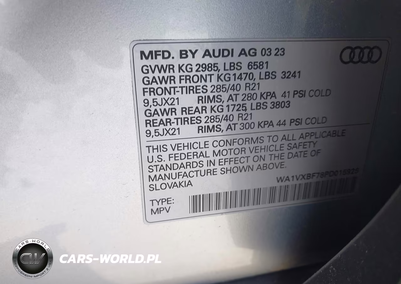 2023 Audi Q7 Prestige 55 Tfsi Quattro Tiptronic VIN:WA1VXBF78PD015926 - 9