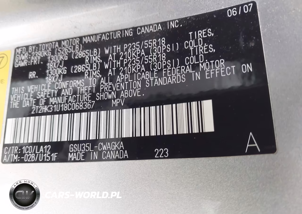 2008 Lexus Rx 350 VIN:2T2HK31U18C068367 - 9