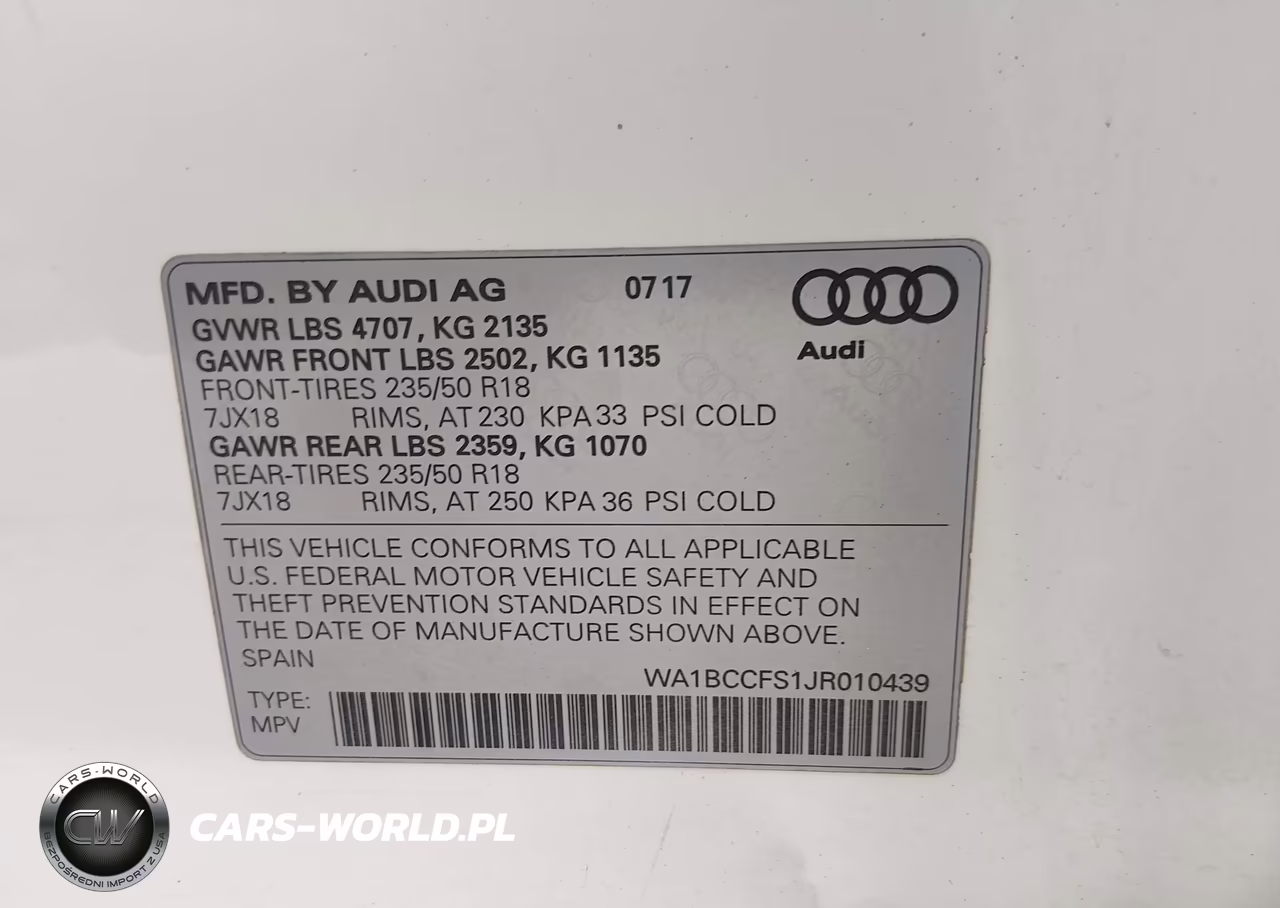 2018 Audi Q3 2.0T Premium-2.0T Sport Premium VIN:WA1BCCFS1JR010439 - 9