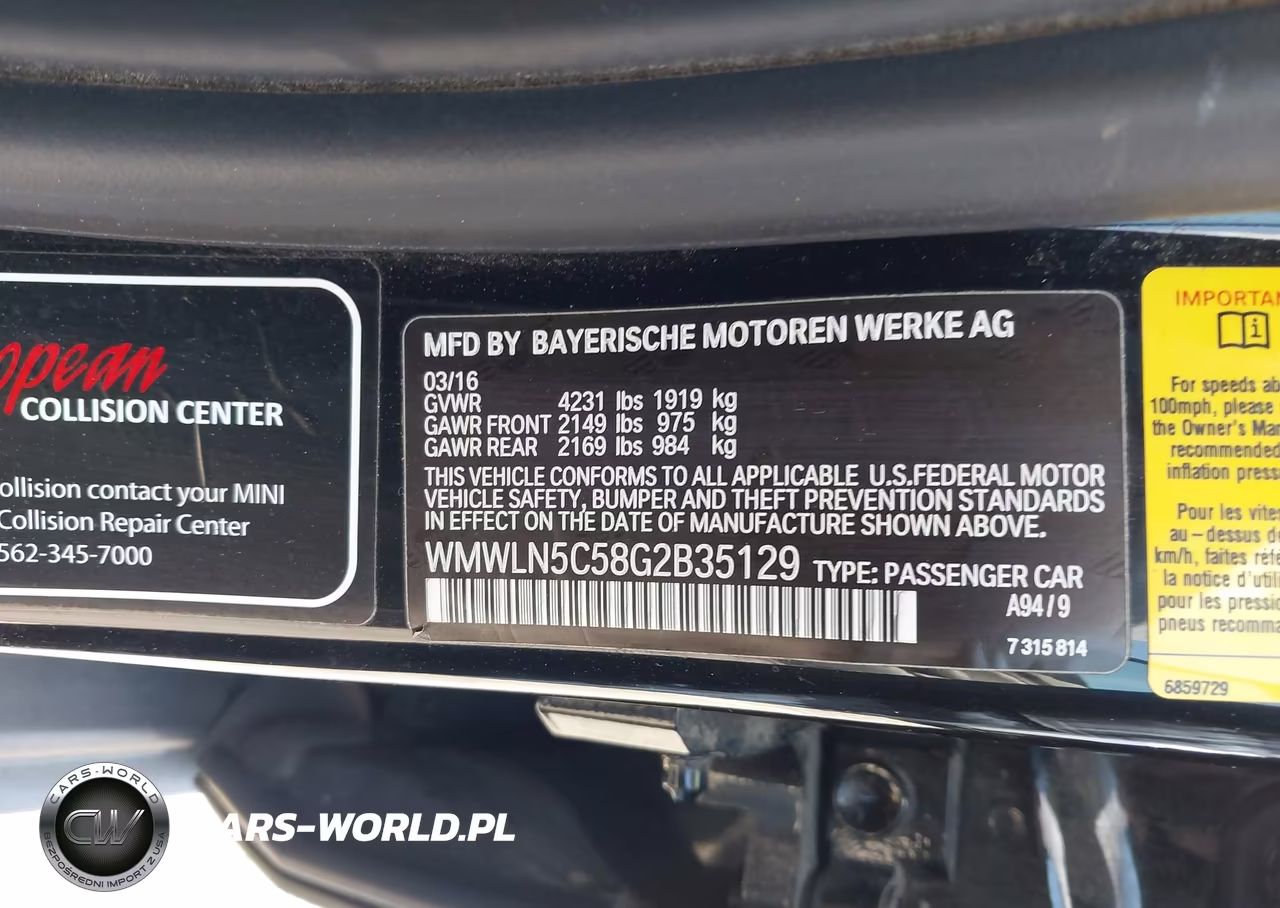 2016 Mini Clubman Cooper VIN:WMWLN5C58G2B35129 - 9