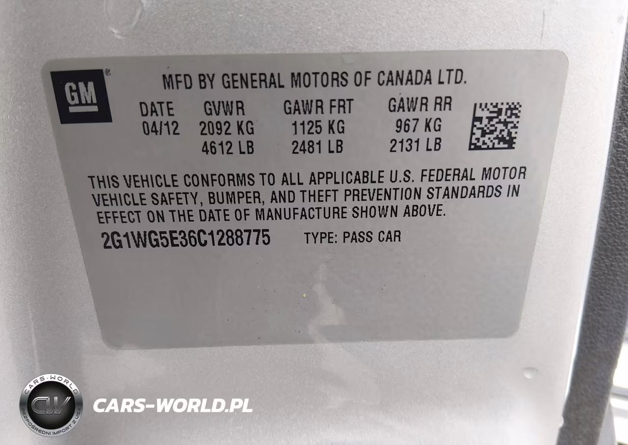 2012 Chevrolet Impala Lt VIN:2G1WG5E36C1288775 - 9