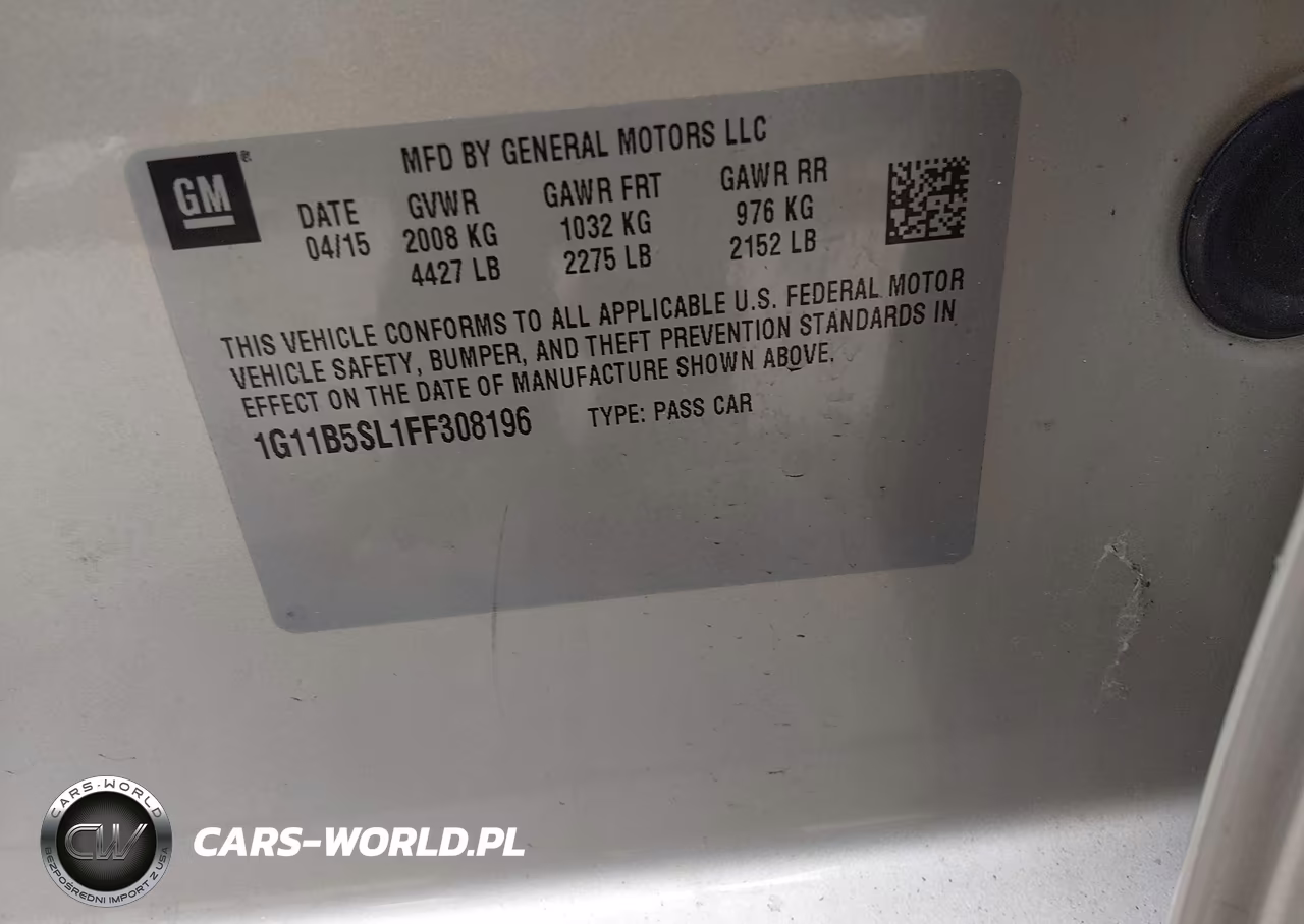 2015 Chevrolet Malibu Ls VIN:1G11B5SL1FF308196 - 9