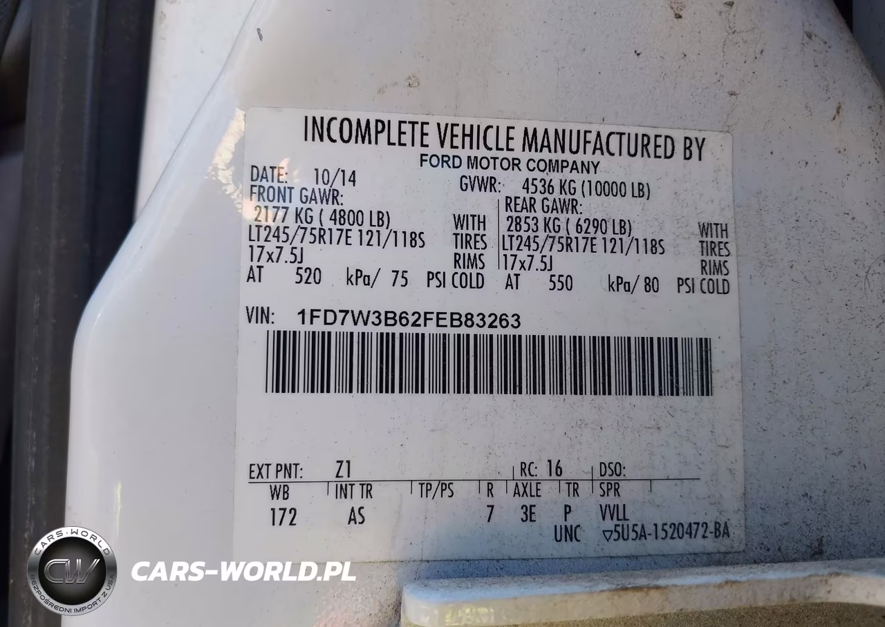 2015 Ford F-350 Xl VIN:1FD7W3B62FEB83263 - 9