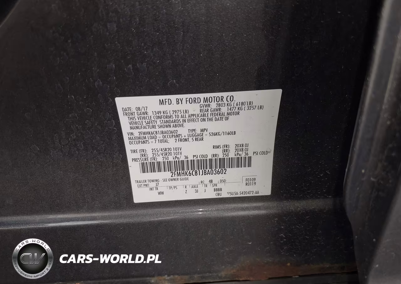 2018 Ford Flex Sel VIN:2FMHK6C81JBA03602 - 9