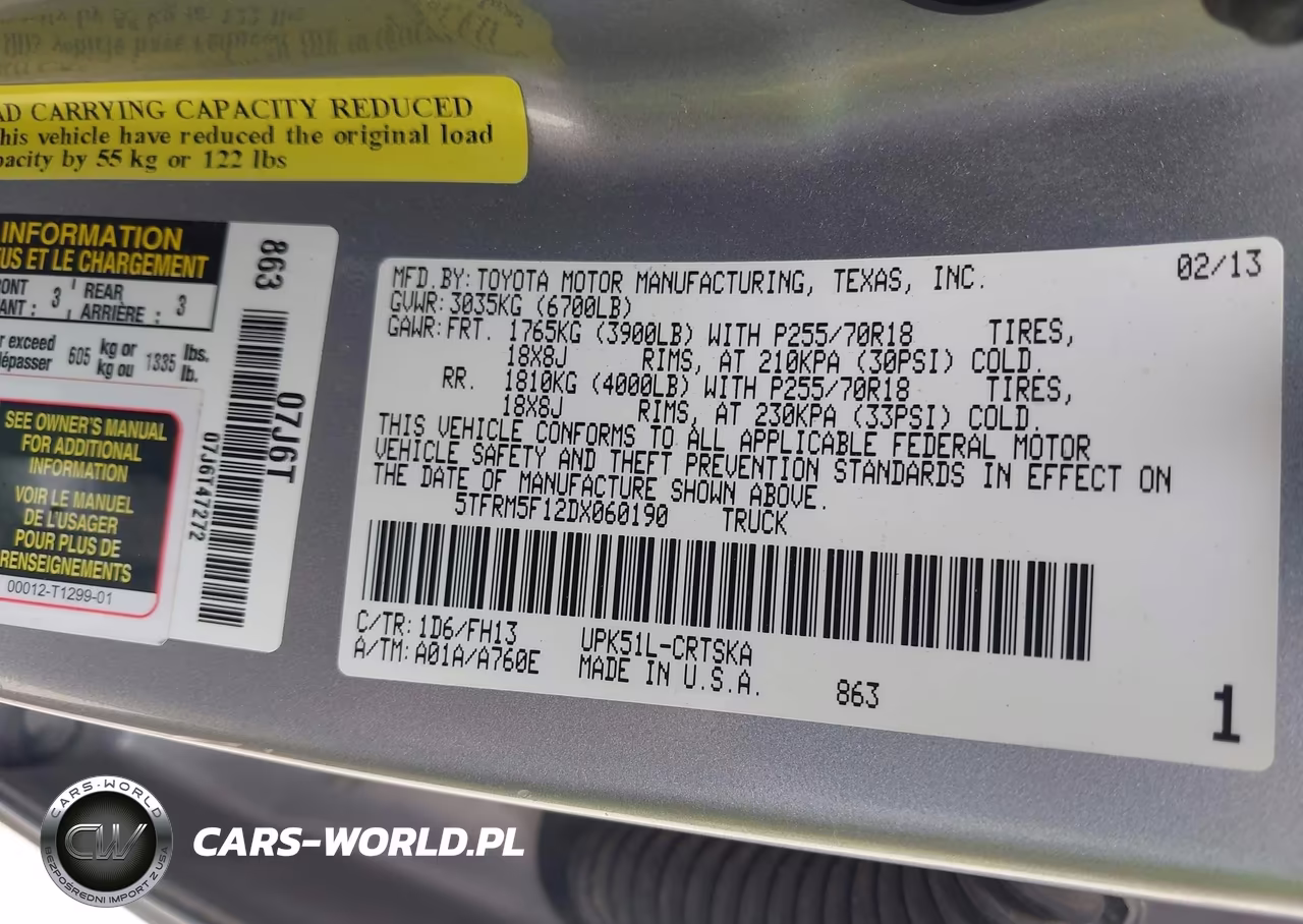 2013 Toyota Tundra Grade 4.6L V8 VIN:5TFRM5F12DX060190 - 9
