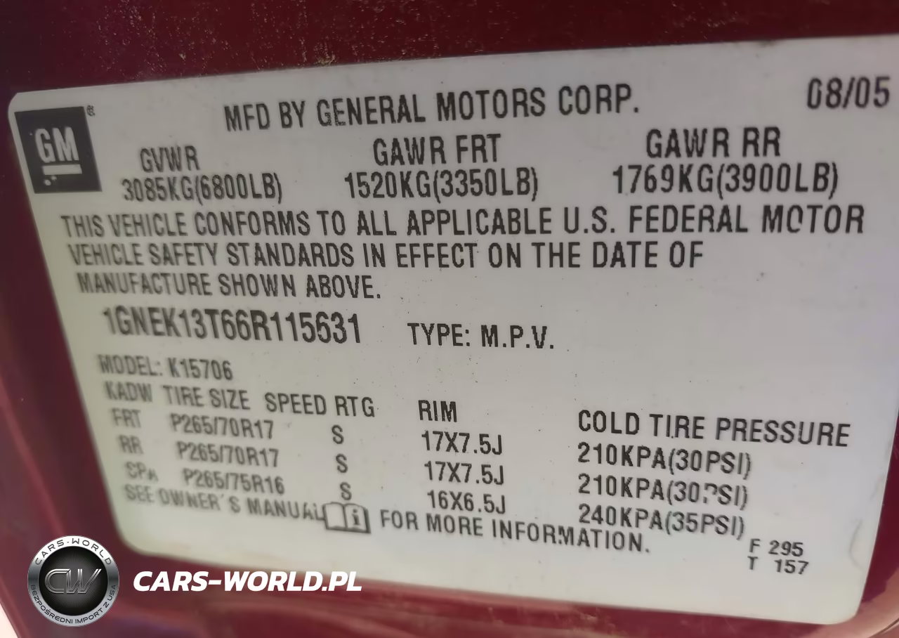 2006 Chevrolet Tahoe Z71 VIN:1GNEK13T66R115631 - 9