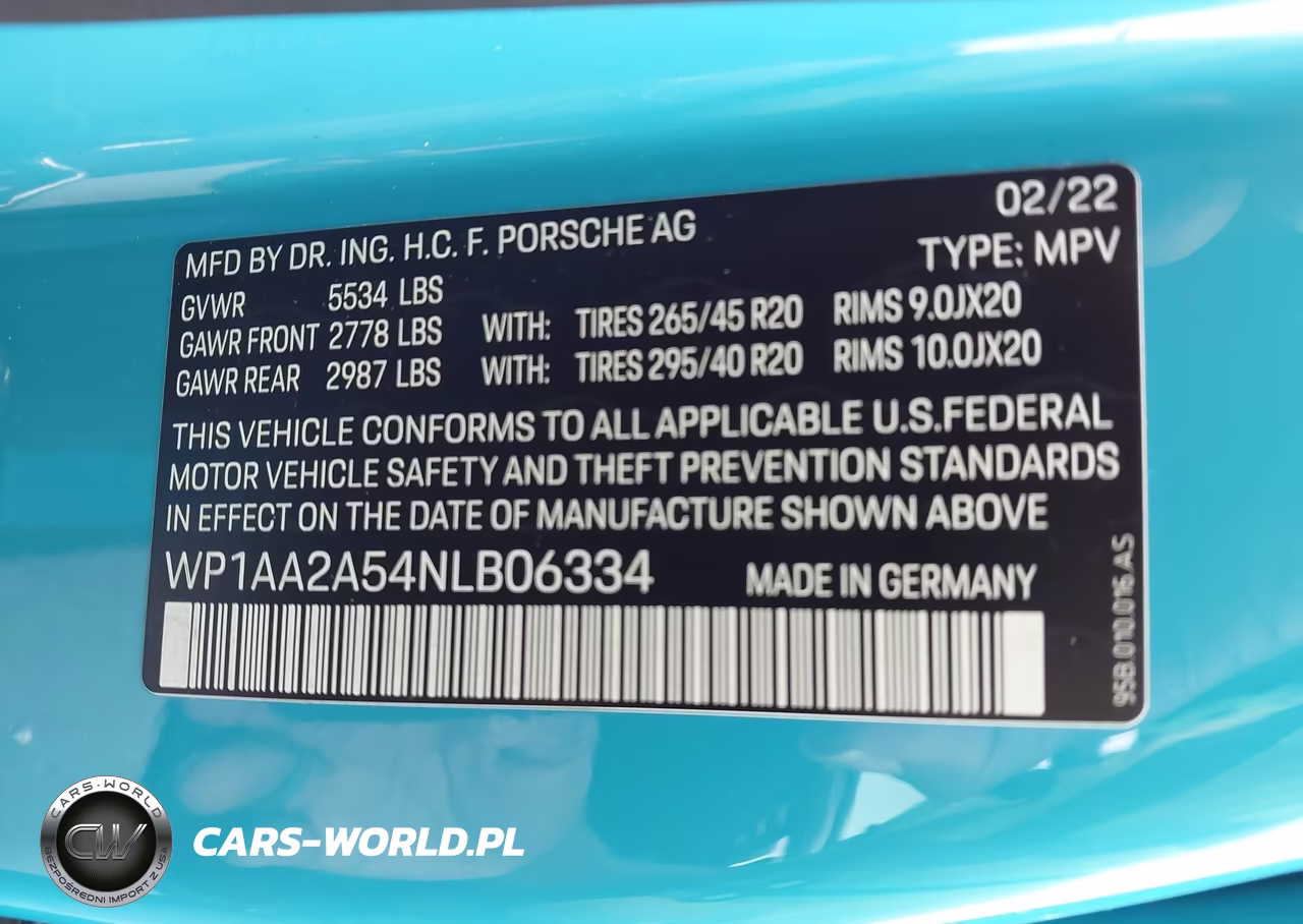 2022 Porsche Macan VIN:WP1AA2A54NLB06334 - 9