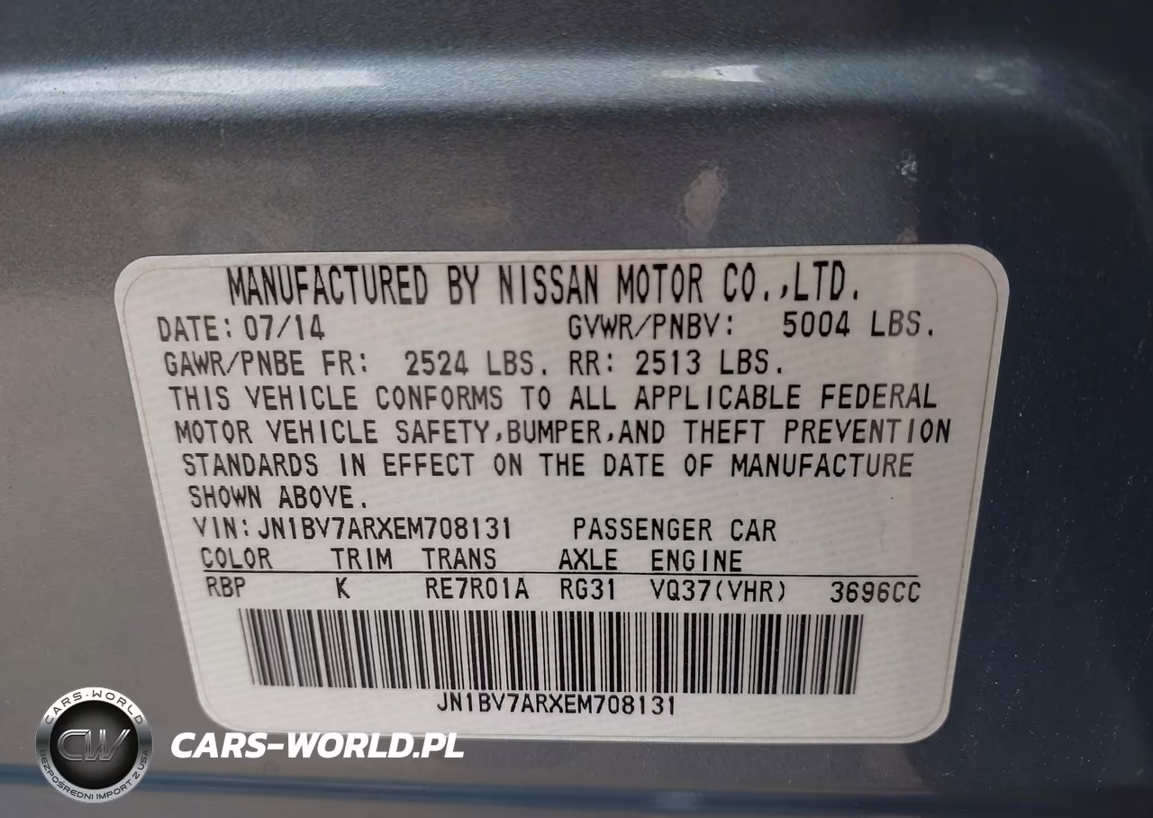 2014 Infiniti Q50 Premium VIN:JN1BV7ARXEM708131 - 9