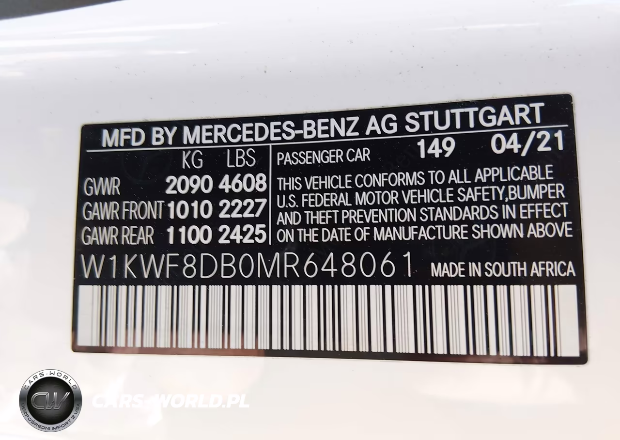 2021 Mercedes-Benz C 300 Sedan VIN:W1KWF8DB0MR648061 - 9