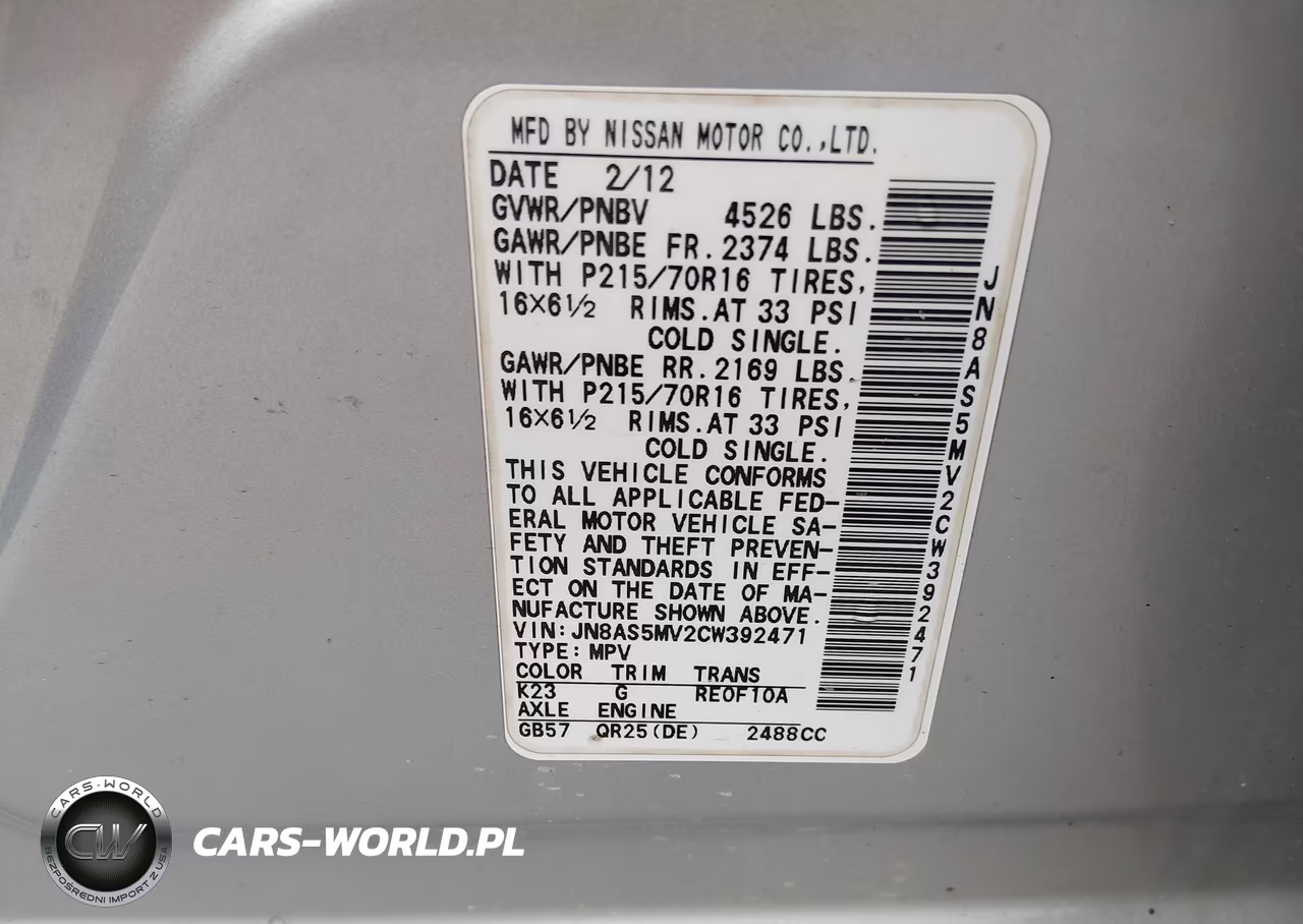 2012 Nissan Rogue S VIN:JN8AS5MV2CW392471 - 9