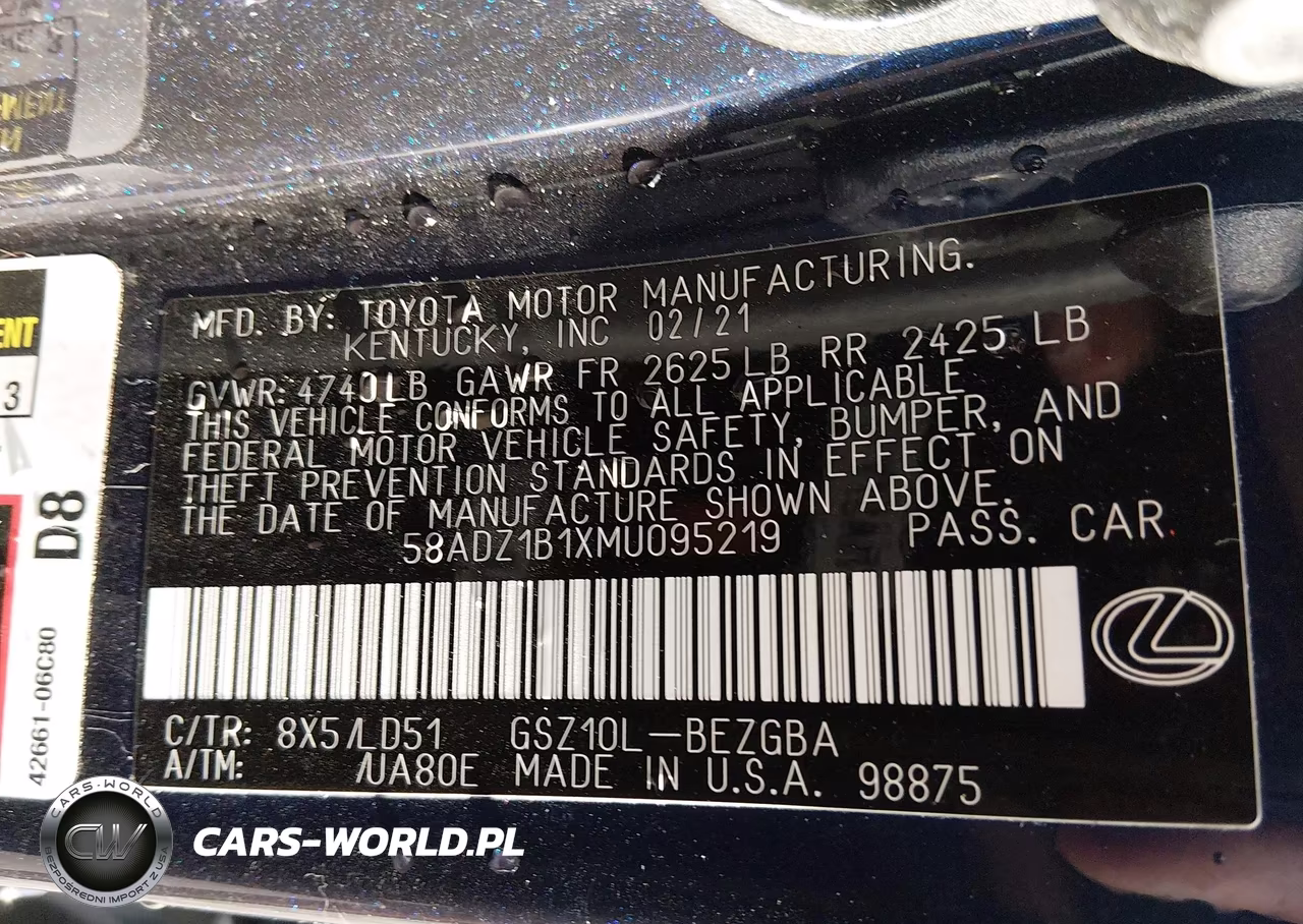 2021 Lexus Es 350 VIN:58ADZ1B1XMU095219 - 9