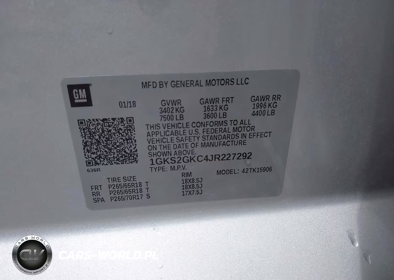 2018 GMC Yukon Xl Slt VIN:1GKS2GKC4JR227292 - 9