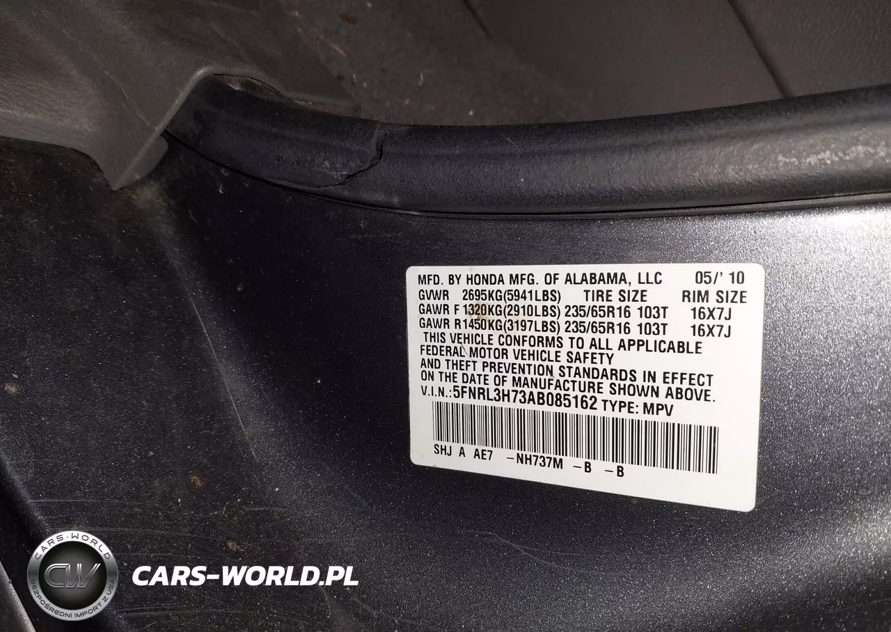 2010 Honda Odyssey Ex-L VIN:5FNRL3H73AB085162 - 9