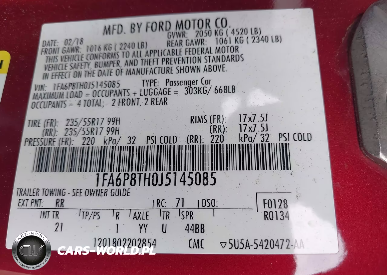 2018 Ford Mustang Ecoboost VIN:1FA6P8TH0J5145085 - 9
