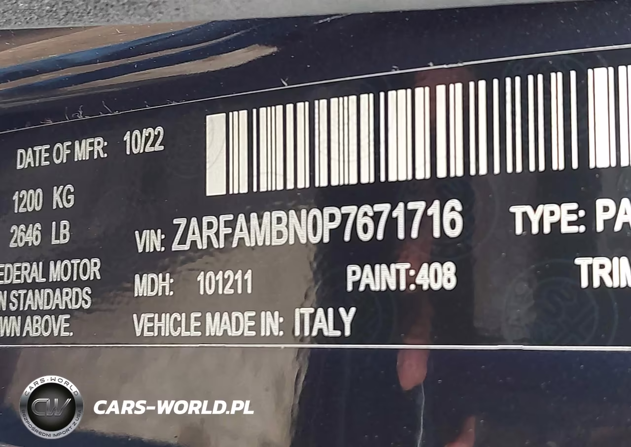 2023 Alfa Romeo Giulia Ti Rwd VIN:ZARFAMBN0P7671716 - 9