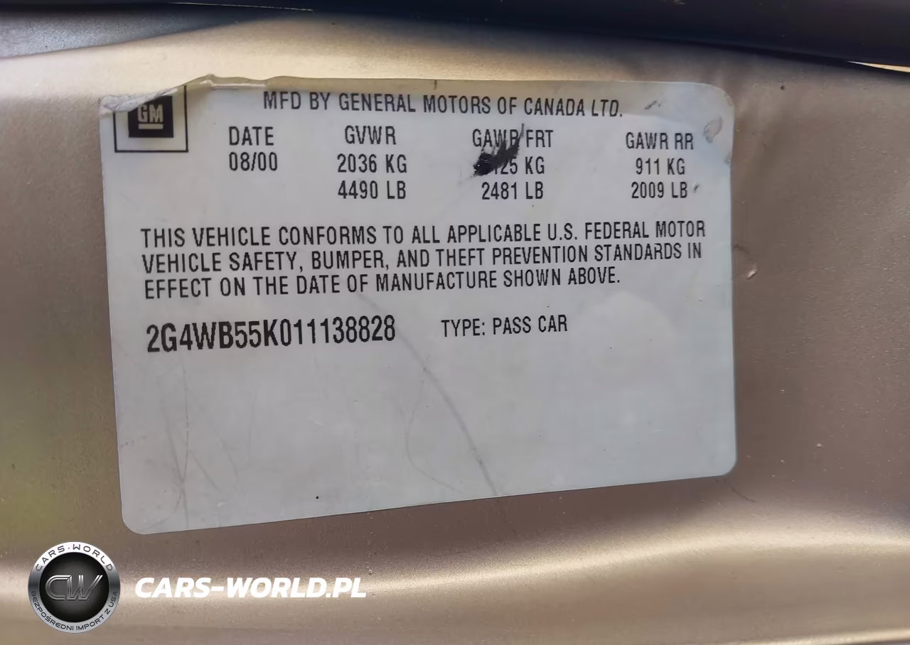 2001 Buick Regal Ls VIN:2G4WB55K011138828 - 9