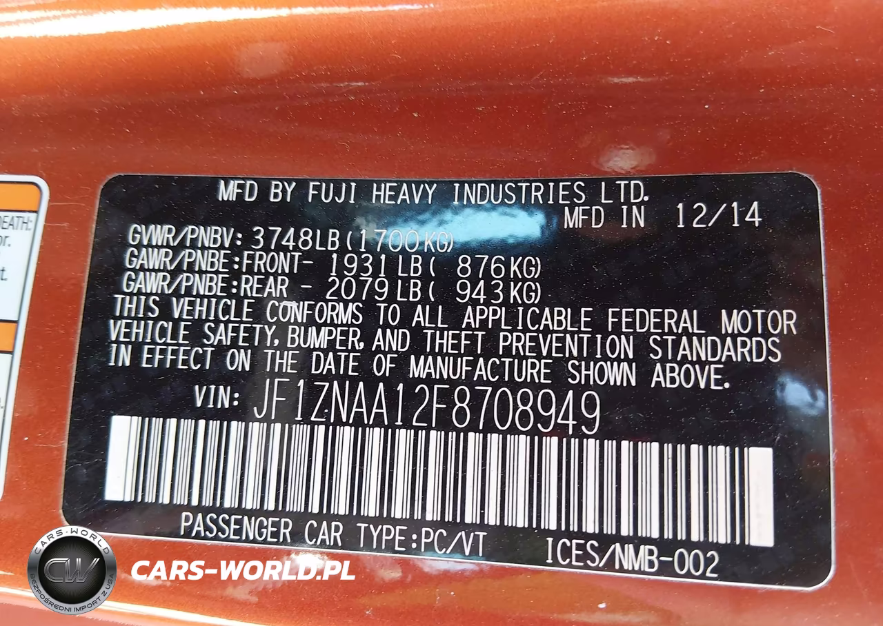 2015 Scion Fr-S VIN:JF1ZNAA12F8708949 - 9