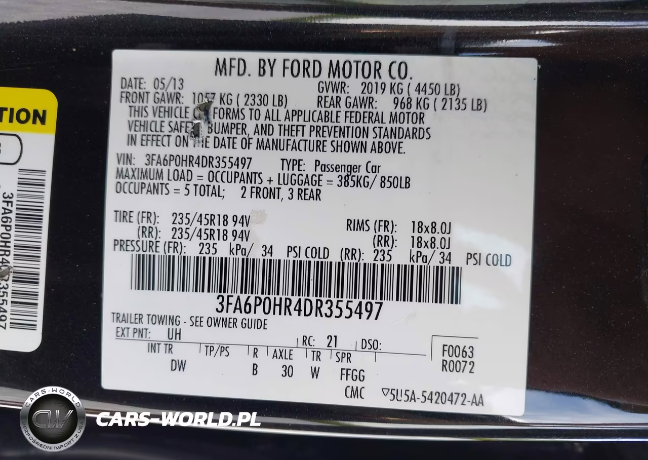 2013 Ford Fusion Se VIN:3FA6P0HR4DR355497 - 9