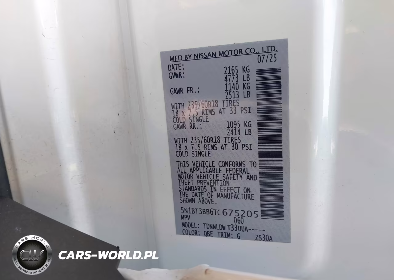 2026 Nissan Rogue Sv VIN:5N1BT3BB6TC675205 - 9
