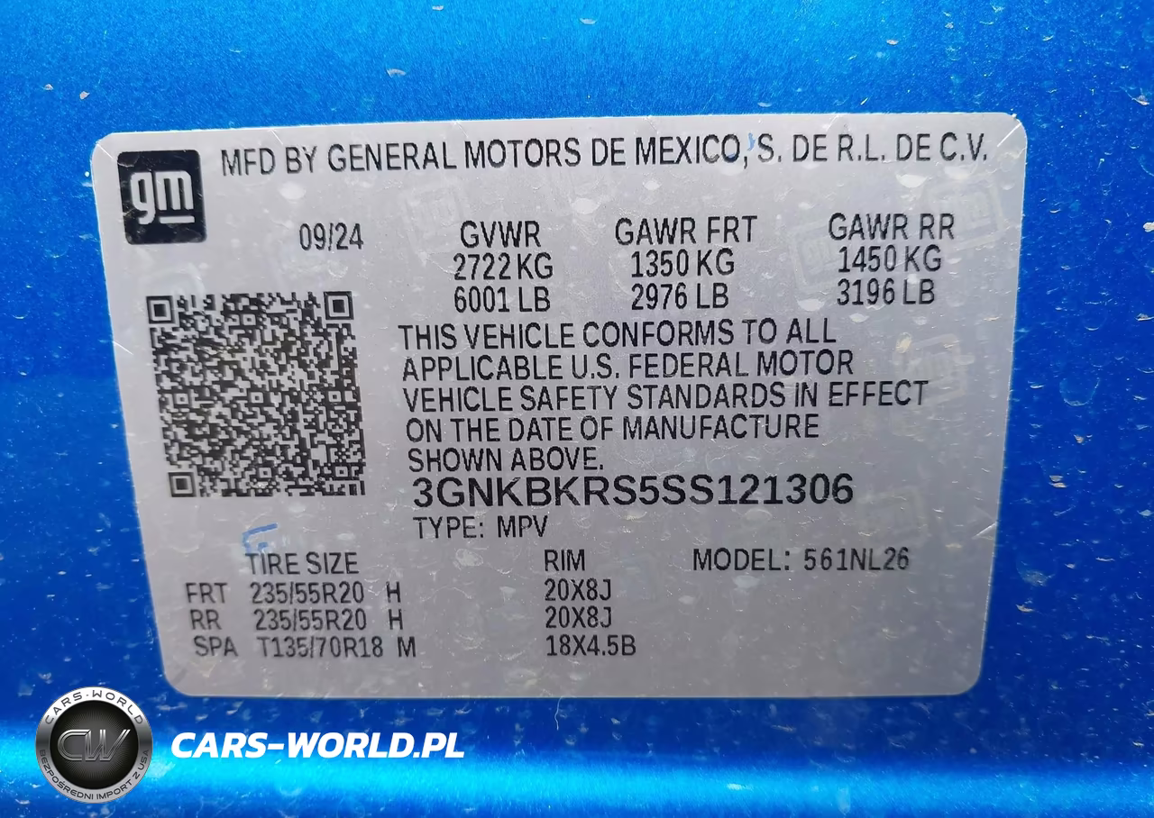 2025 Chevrolet Blazer Awd Rs VIN:3GNKBKRS5SS121306 - 9