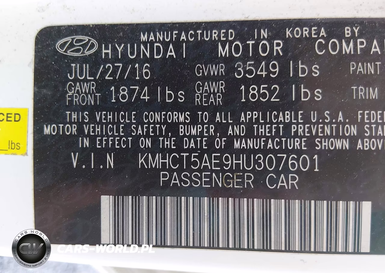 2017 Hyundai Accent Se VIN:KMHCT5AE9HU307601 - 9
