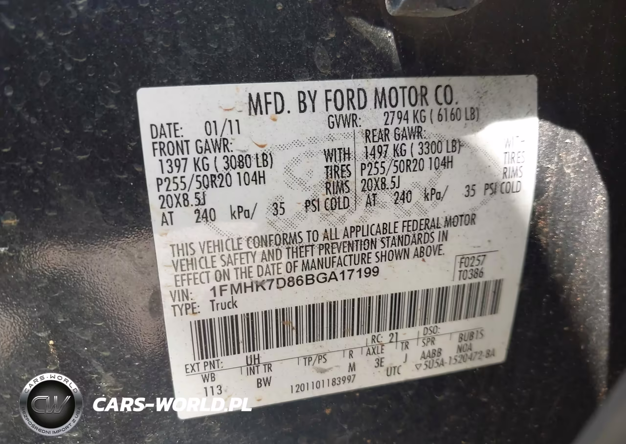 2011 Ford Explorer Xlt VIN:1FMHK7D86BGA17199 - 9
