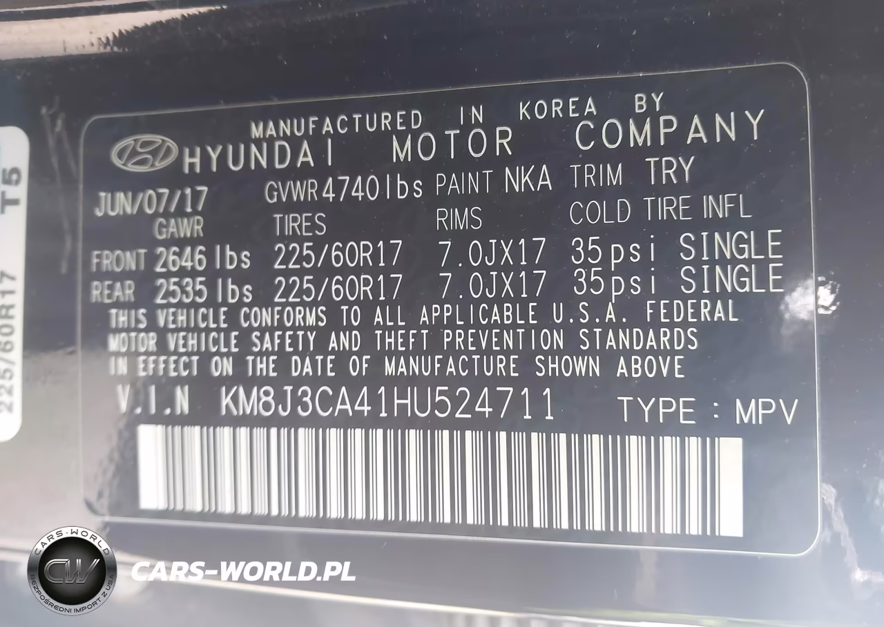 2017 Hyundai Tucson Se VIN:KM8J3CA41HU524711 - 9