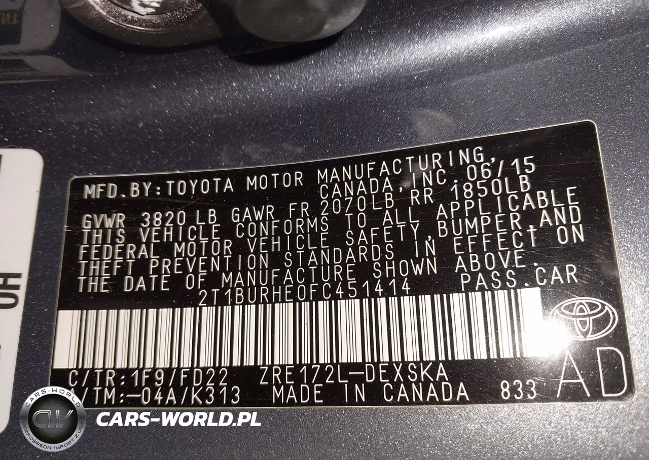 2015 Toyota Corolla S Plus VIN:2T1BURHE0FC451414 - 9