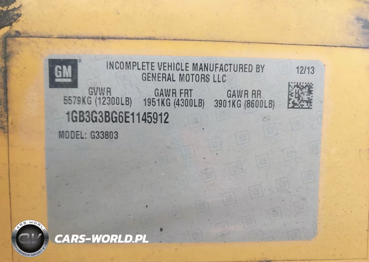 2014 Chevrolet Express Cutaway 3500 VIN:1GB3G3BG6E1145912 - 8
