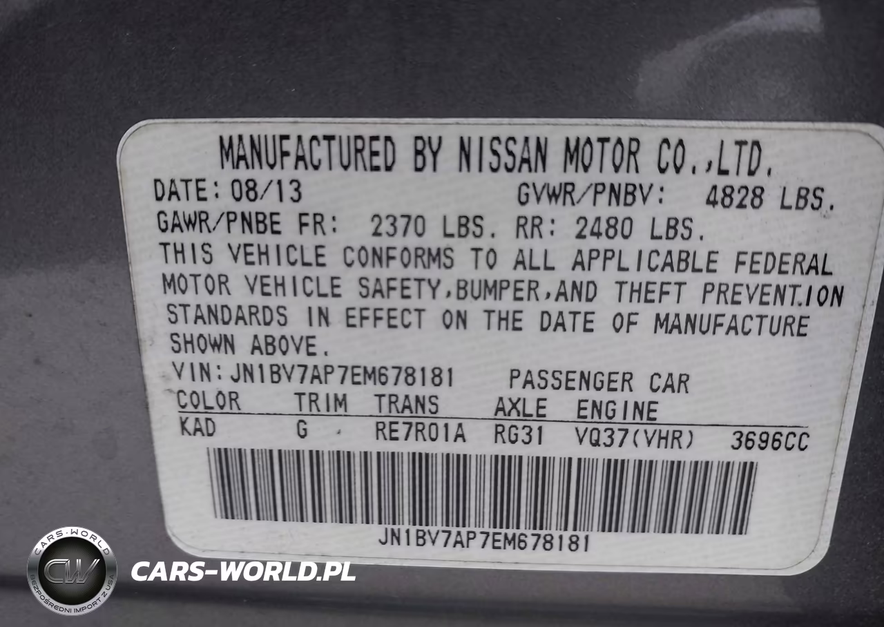 2014 Infiniti Q50 Premium VIN:JN1BV7AP7EM678181 - 9