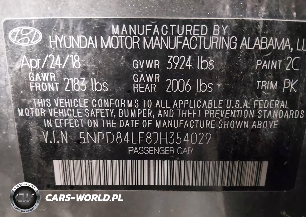 2018 Hyundai Elantra Sel VIN:5NPD84LF8JH354029 - 9
