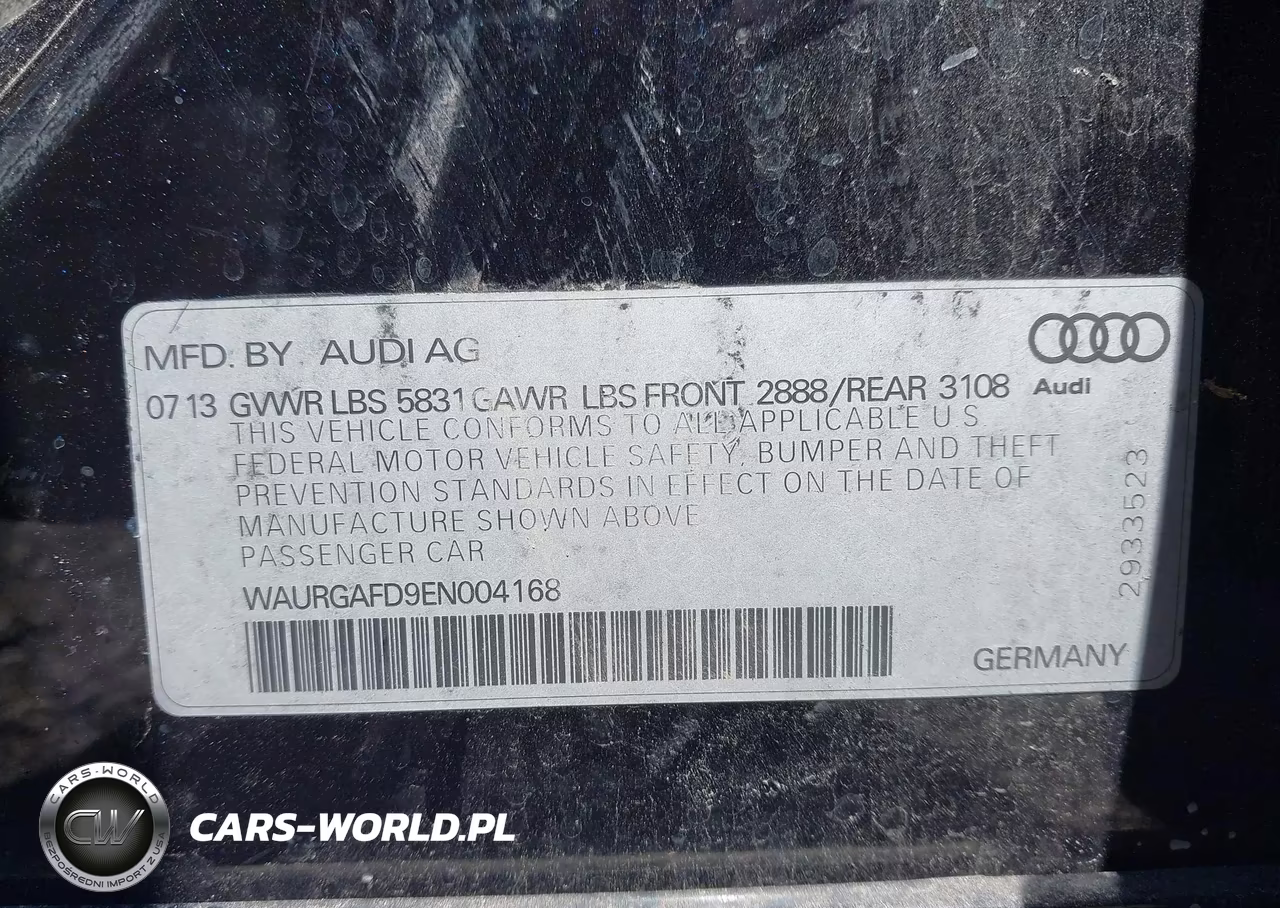 2014 Audi A8 L 3.0T VIN:WAURGAFD9EN004168 - 9