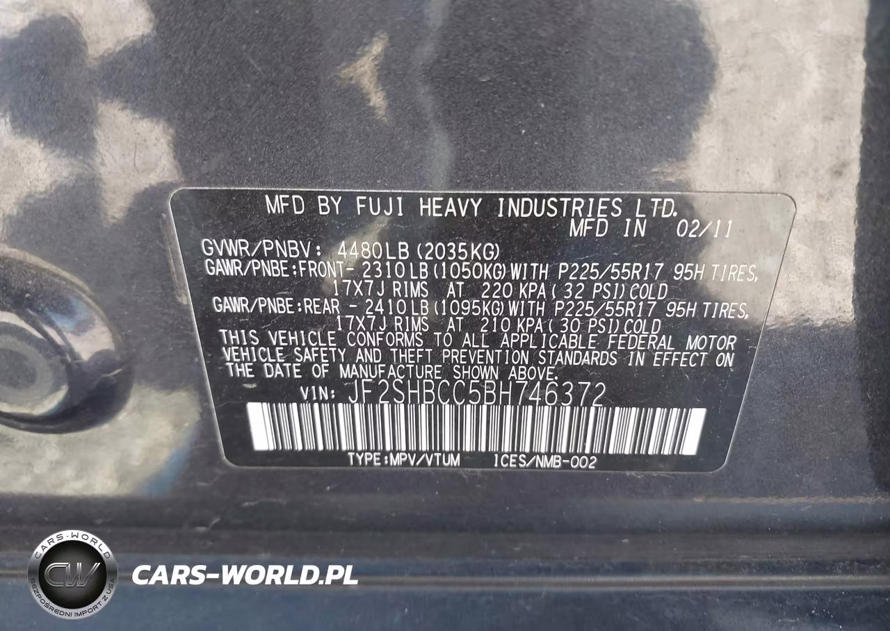 2011 Subaru Forester 2.5X Premium VIN:JF2SHBCC5BH746372 - 9