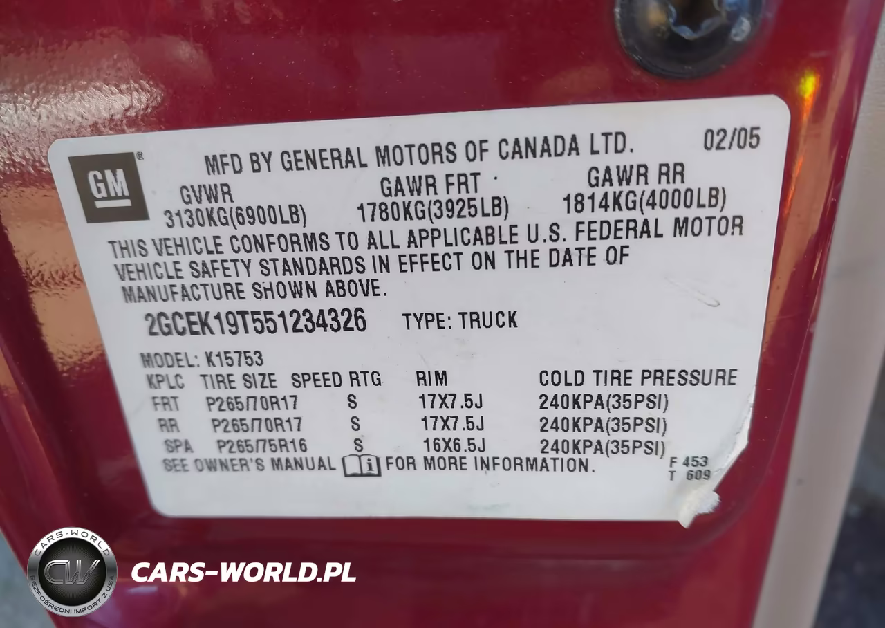 2005 Chevrolet Silverado 1500 Lt VIN:2GCEK19T551234326 - 9