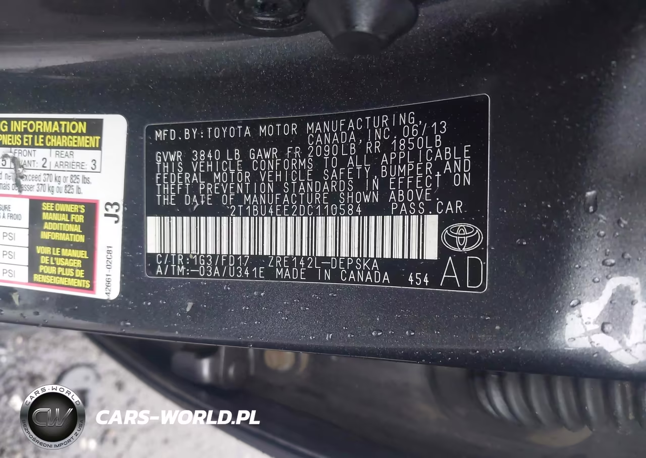 2013 Toyota Corolla S VIN:2T1BU4EE2DC110584 - 9