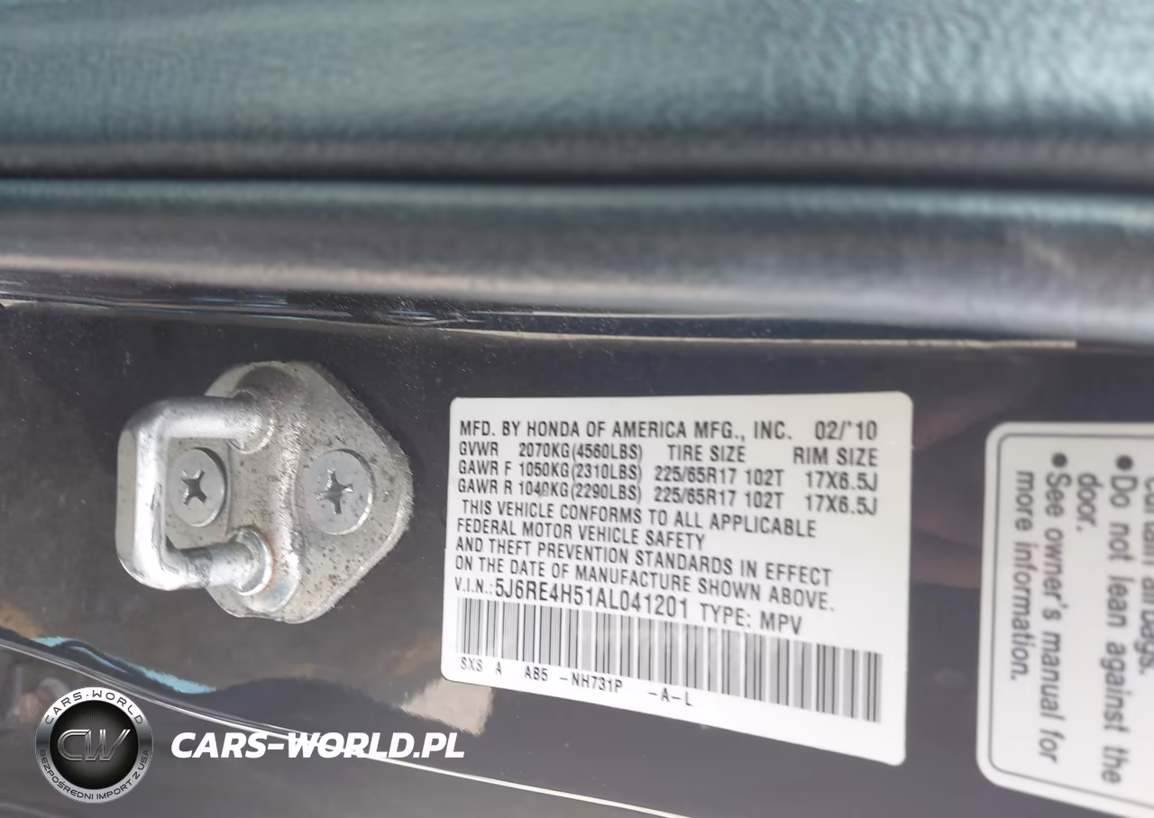 2010 Honda Cr-V Ex VIN:5J6RE4H51AL041201 - 9