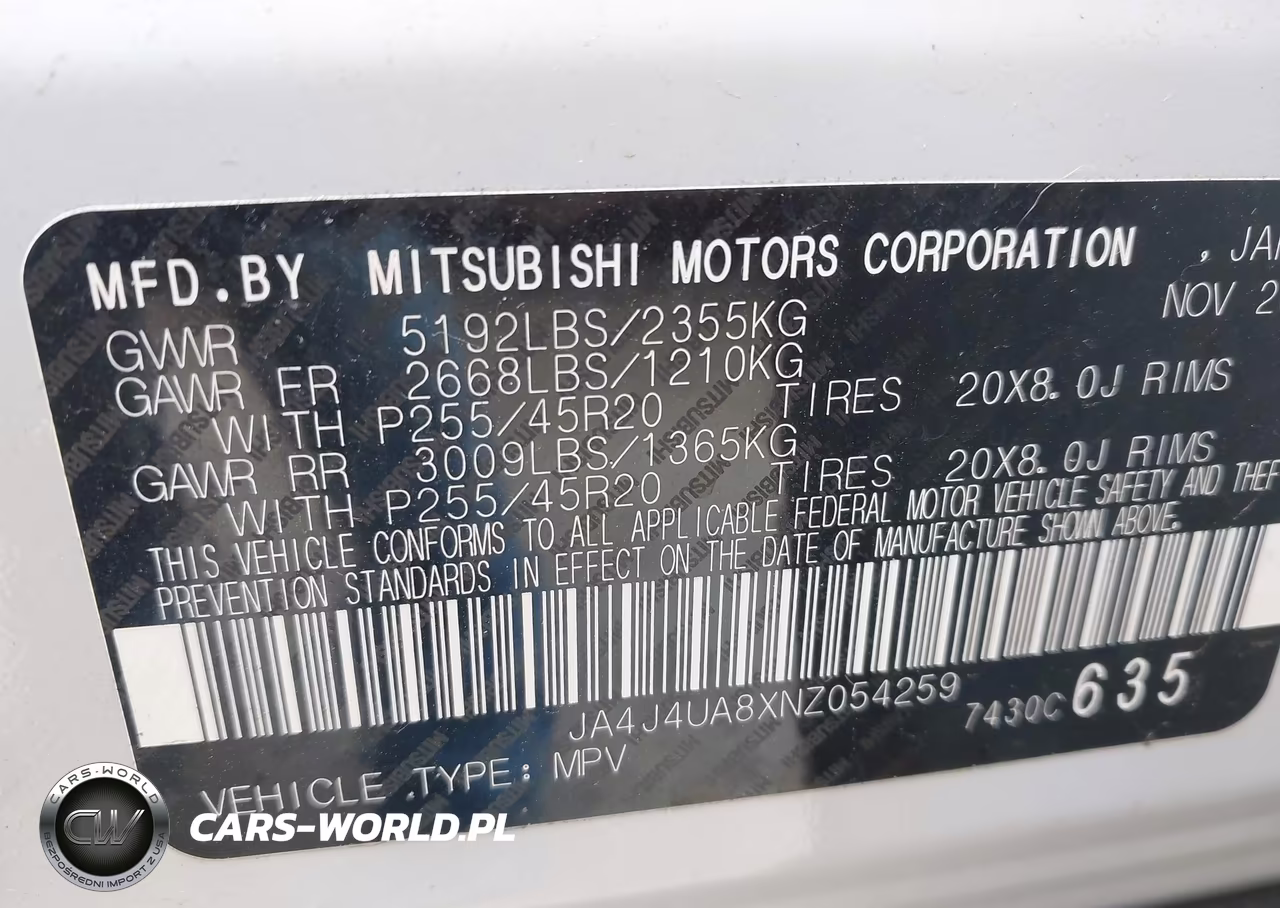 2022 Mitsubishi Outlander Black Edition S-Awc-Se 2.5 S-Awc-Se Launch Edition S-Awc VIN:JA4J4UA8XNZ054259 - 9