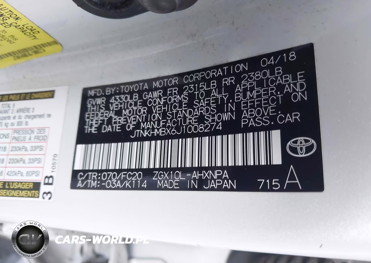 2018 Toyota C-Hr Xle Premium VIN:JTNKHMBX6J1008274 - 9