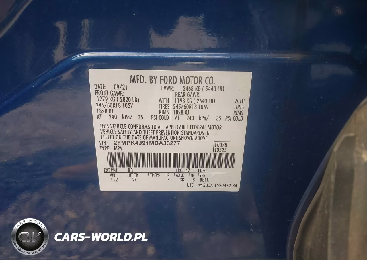 2021 Ford Edge Sel VIN:2FMPK4J91MBA33277 - 9